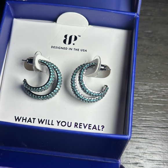 Bomb Party Jewelry - Bomb Party 2025 Sirens Earrings-Darkened Tails-Lab Created Paraiba Tourmaline